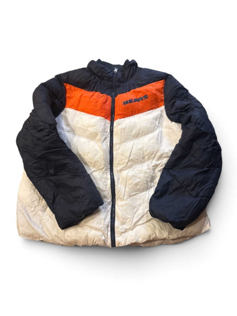Chicago Bears Puffer Jacket Coat XL Blue Orange NFL Football